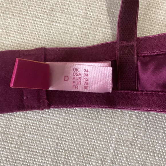 *NWOT* Spoylt Luxury Silk Pleated Ruffle Balconette Bra - 34D - Picture 5 of 8